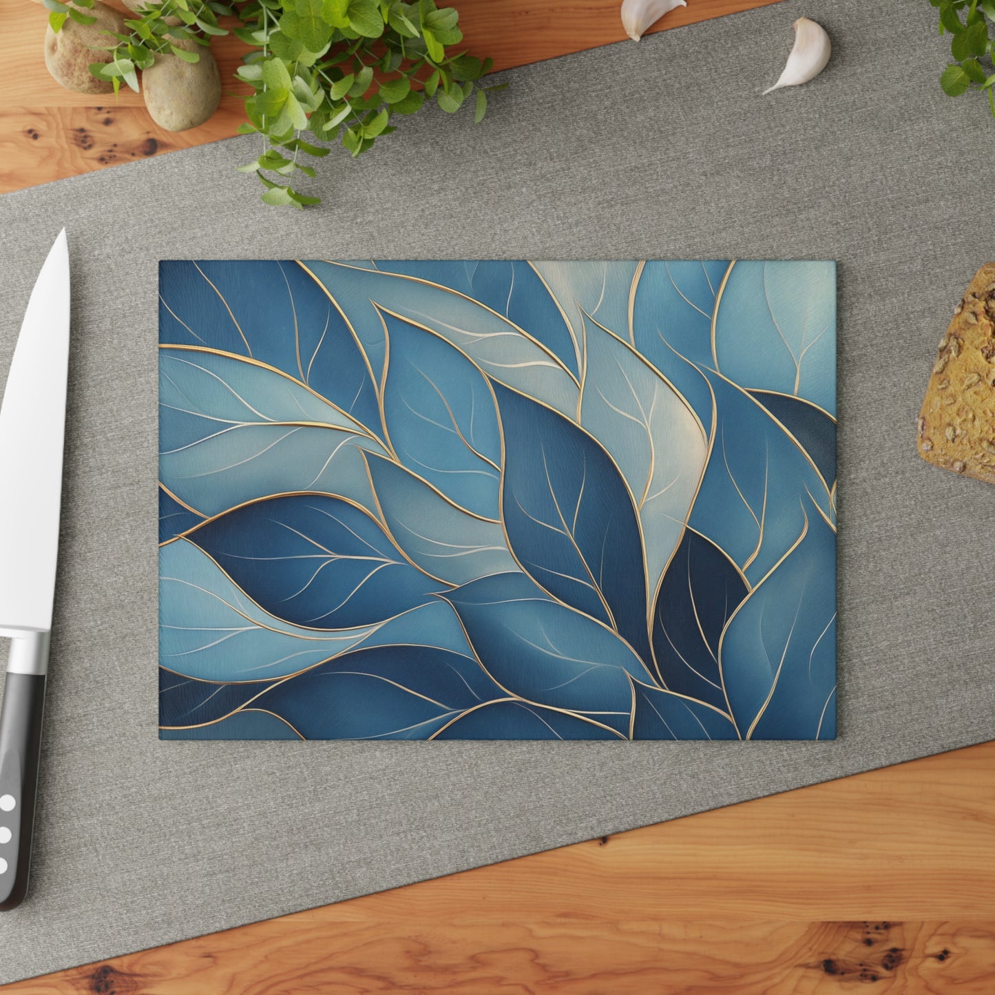 Tranquil Leaf Glass Cutting Board