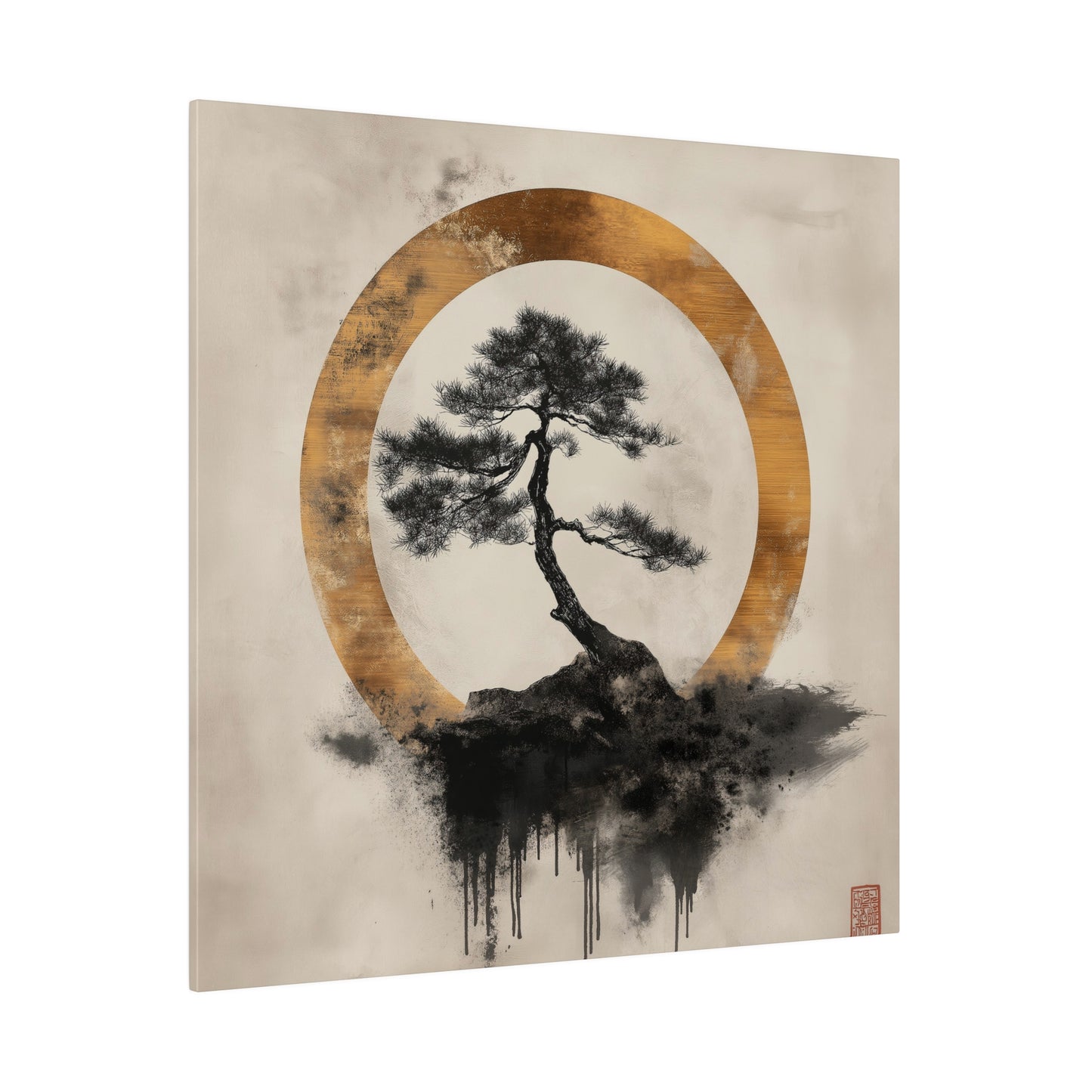 Eco-Friendly Bonsai Tree Canvas Wall Art – Ethically Sourced Pine Frame, Stress Relief & Inner Calm for Yoga Enthusiasts - Matte Canvas, Stretched, 0.75"