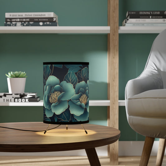 Floral Elegance Tripod Lamp