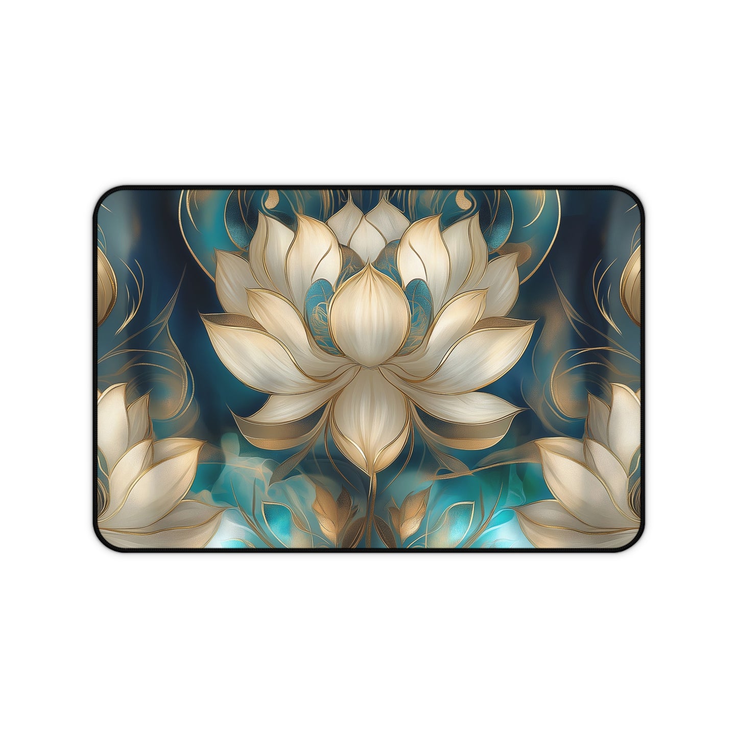 Lotus Blossom Desk Mat | Customizable Anti-Slip Mat for Work or Home Office