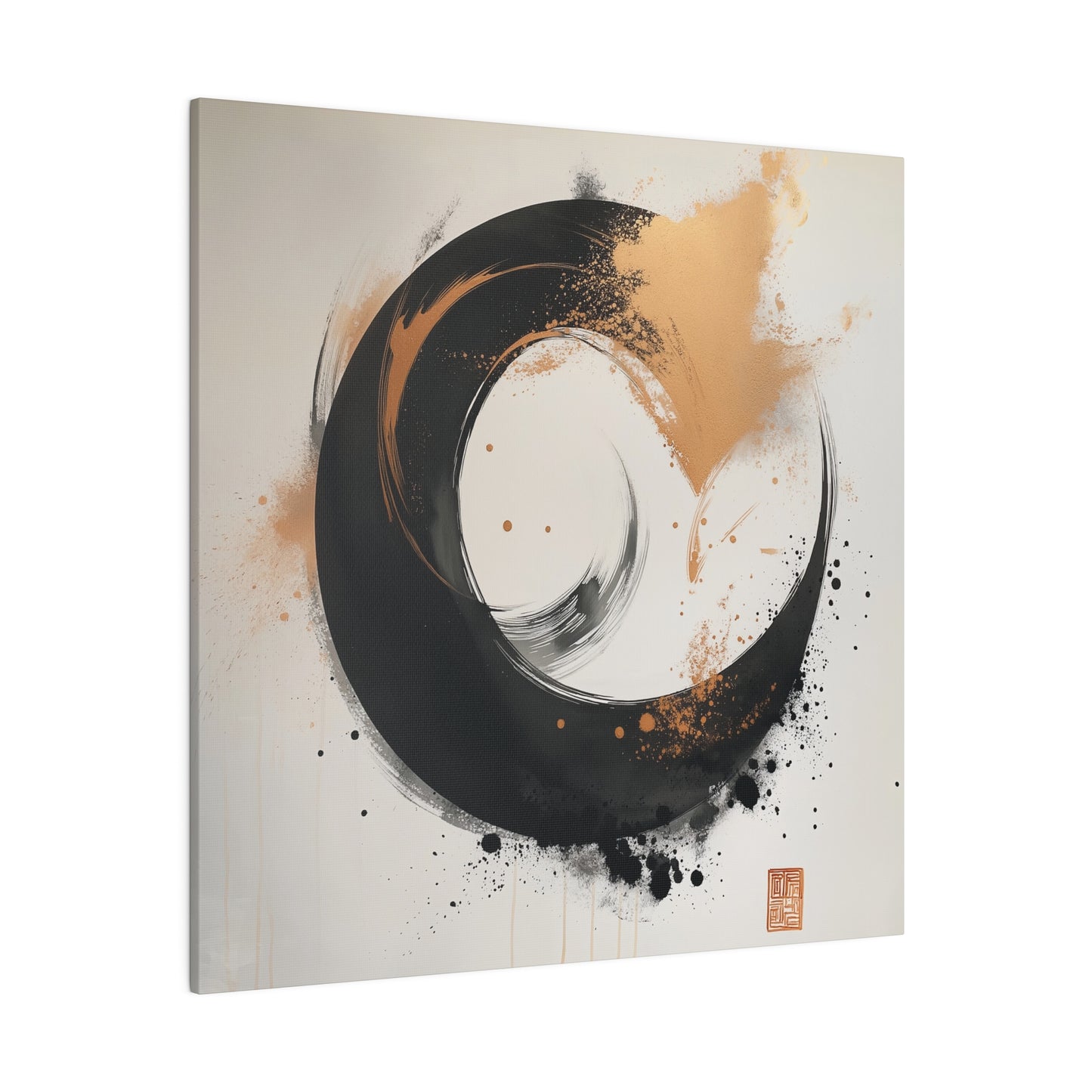 Zen Circle Canvas – Minimalistische Enso-Kunst für innere Balance