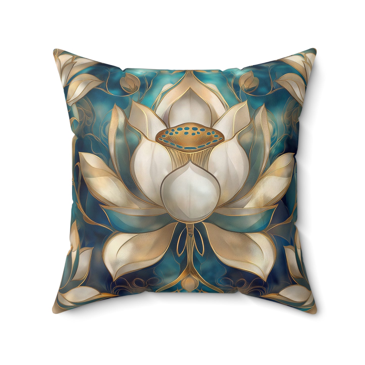 Double-Sided Lotus Bloom Pillow | Two Stunning Designs in One | Zen-Inspired Decor