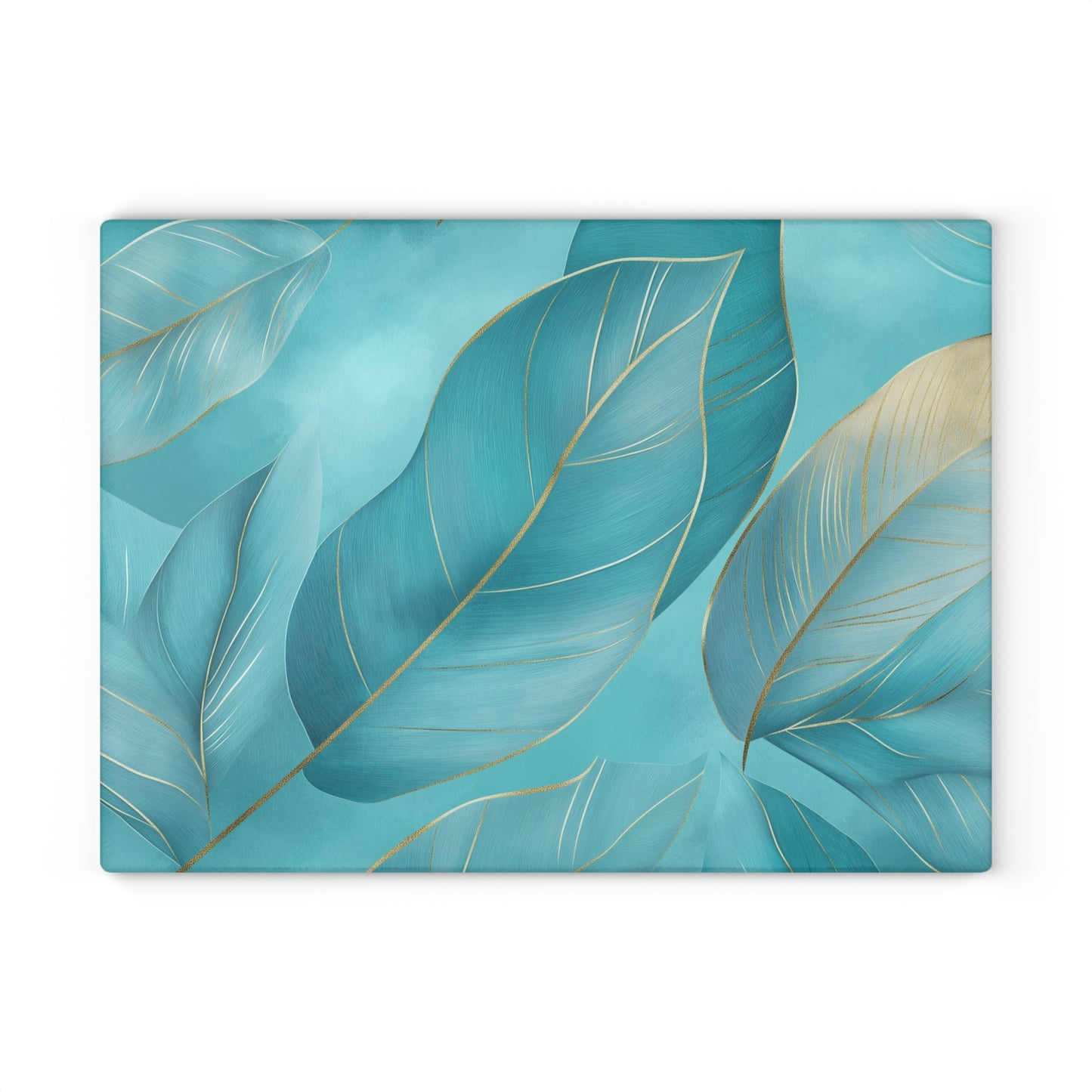 Serene Leaf Glass Cutting Board