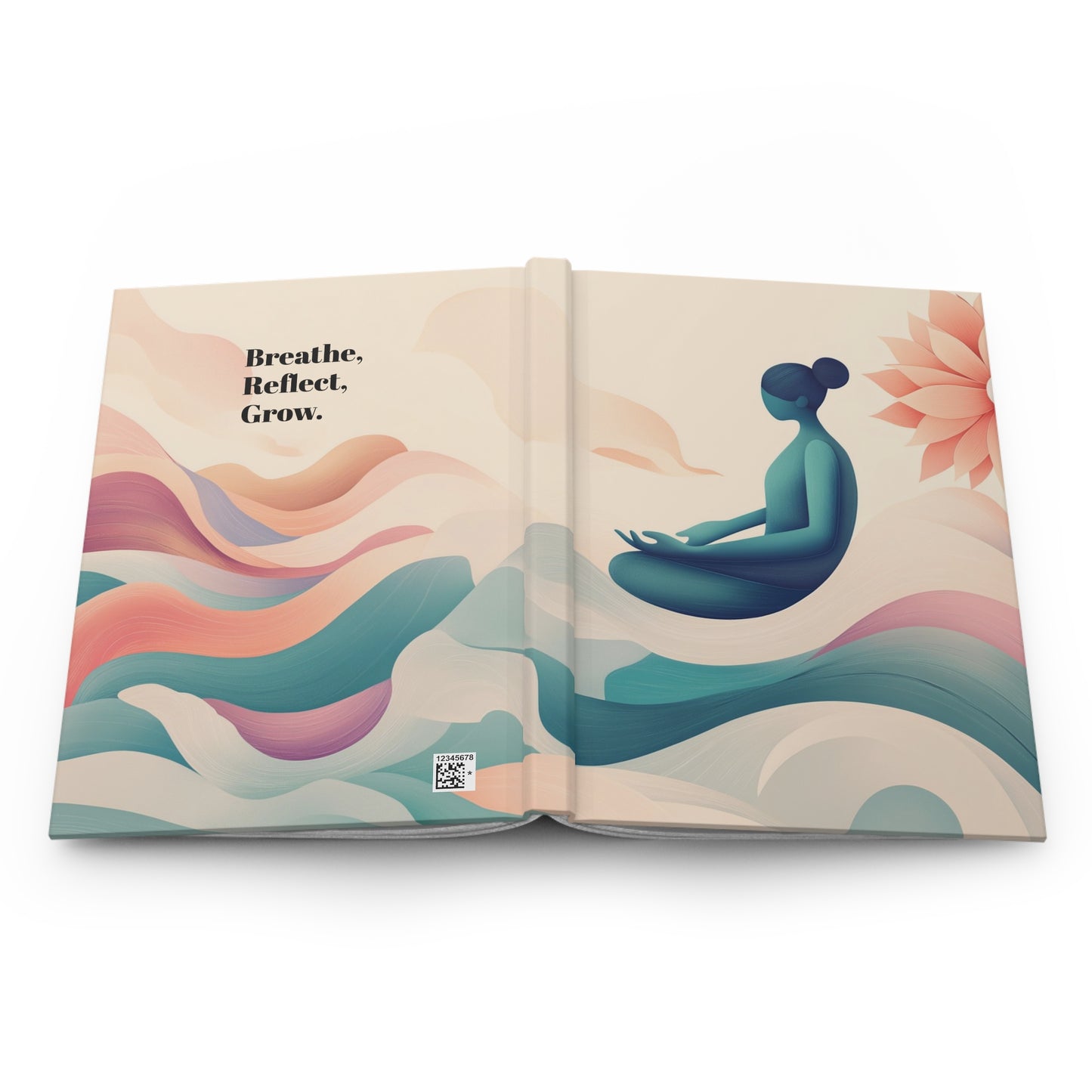 Breathe, Reflect, Grow – Mindful Hardcover Journal (Matte Finish)