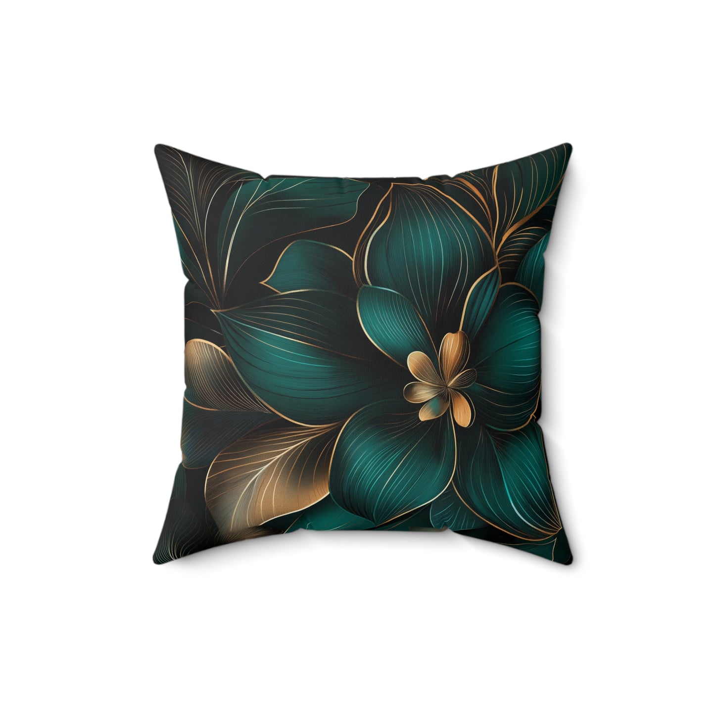 Floral Serenity Spun Polyester Pillow | Double-Sided Print | Elegant Room Accent